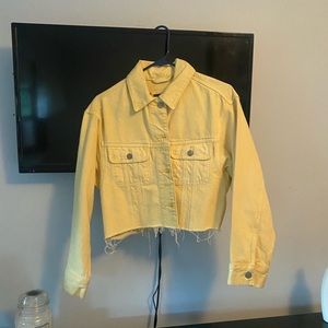 american eagle cropped denim jacket